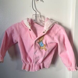 Peter Rabbit Baby Hoodie with Embroidered Rabbit